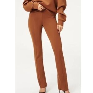 Good American Brown Pleated Pants Scuba Women’s • Size 3